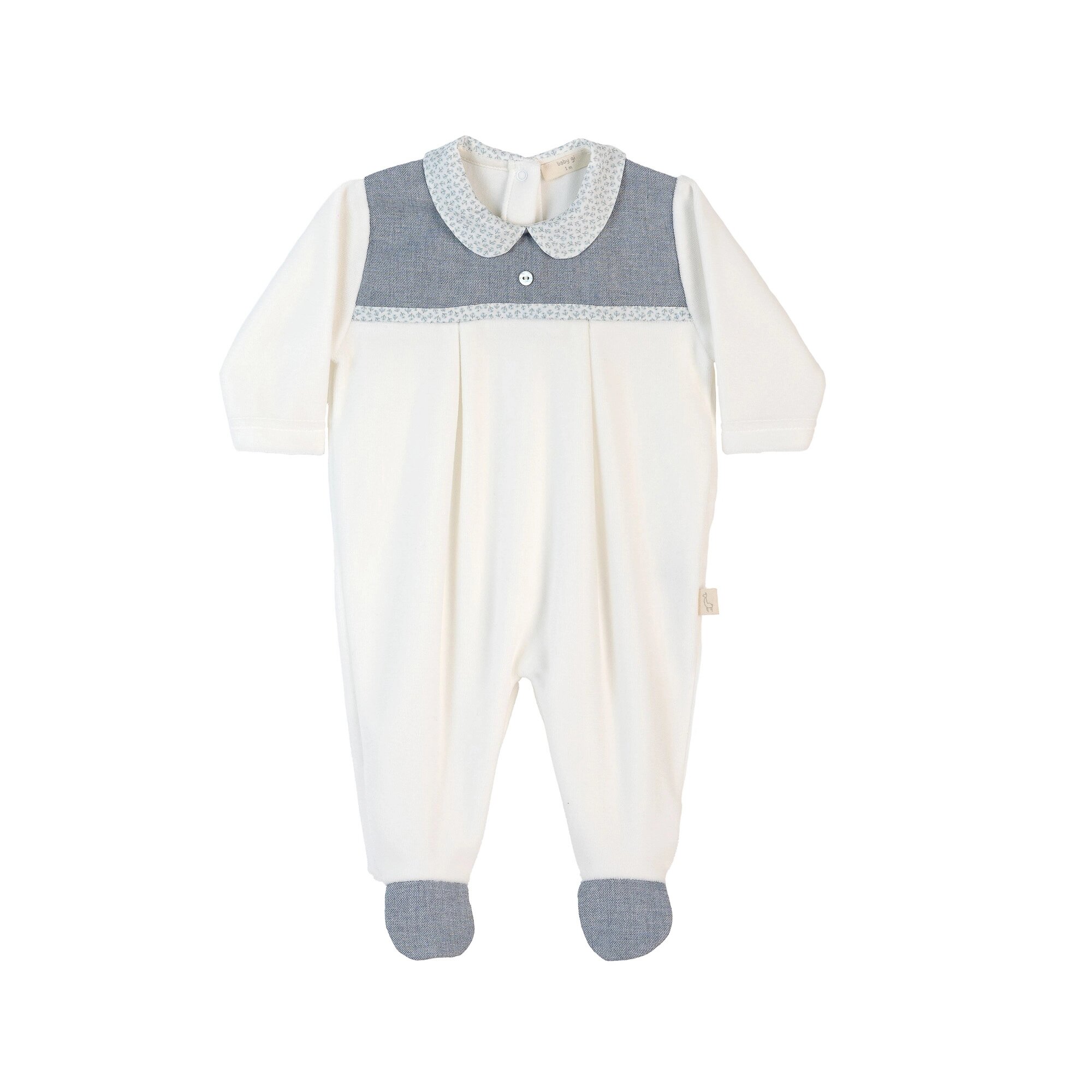 Imagem 0 de Babygrow com Gola Redonda e Peito em Tecido