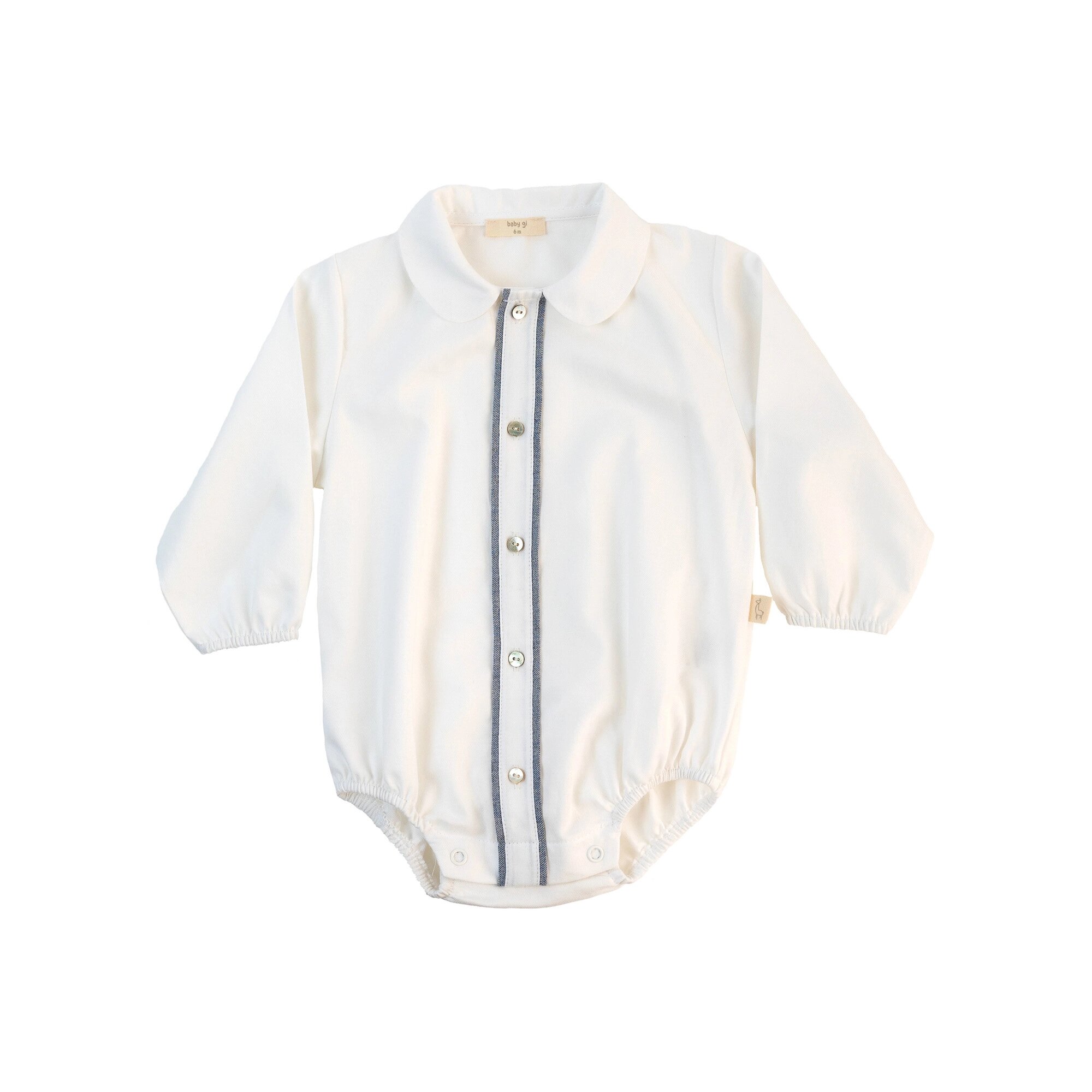 Body Camisa de Abertura Frontal Baby Gi Pérola-1