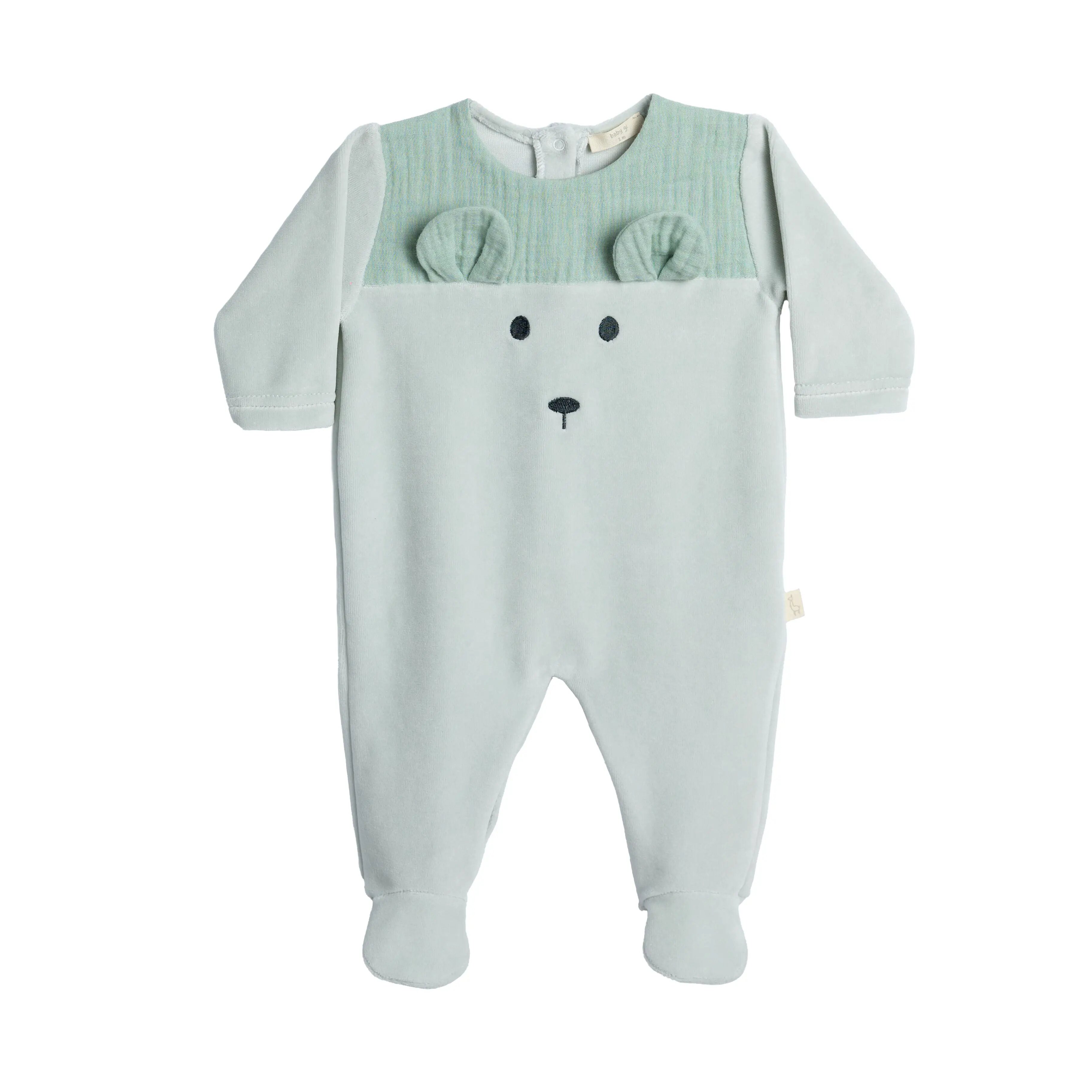 Babygrow com Urso Baby Gi Verde-menta-1