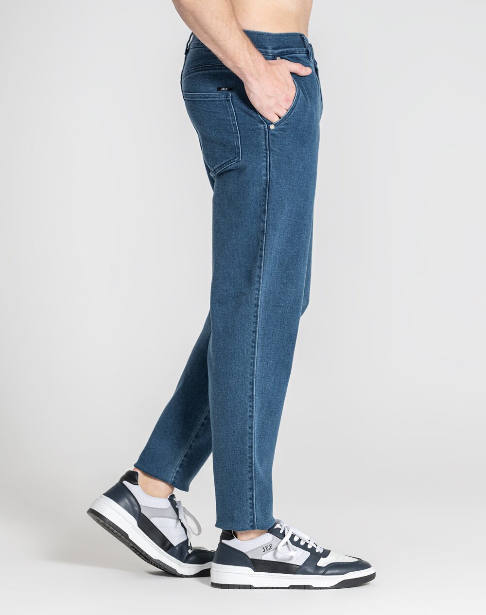 Calças estilo carrot Neemias em denim Azul-marinho-5