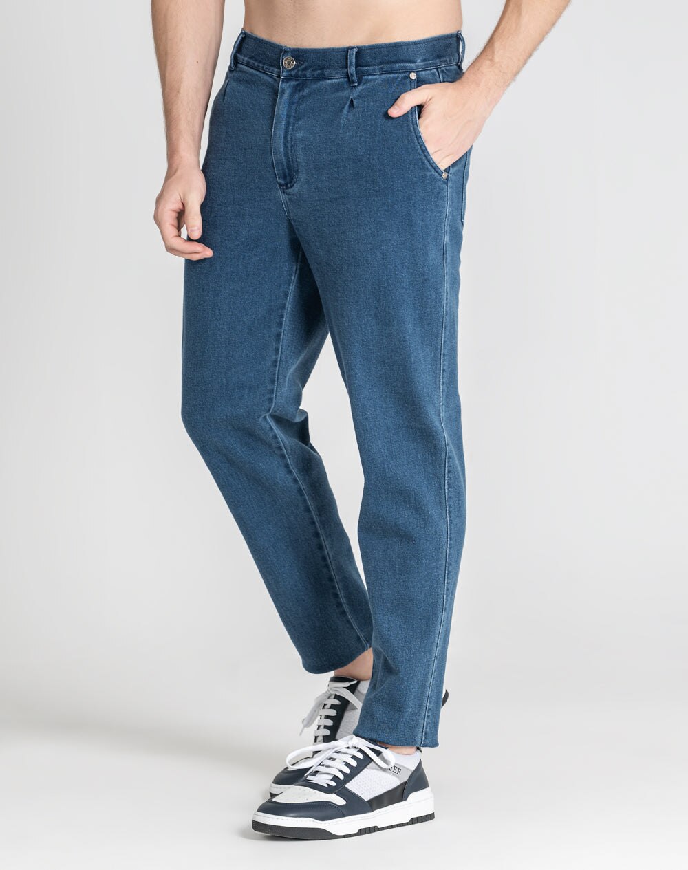 Calças estilo carrot Neemias em denim Azul-marinho-6