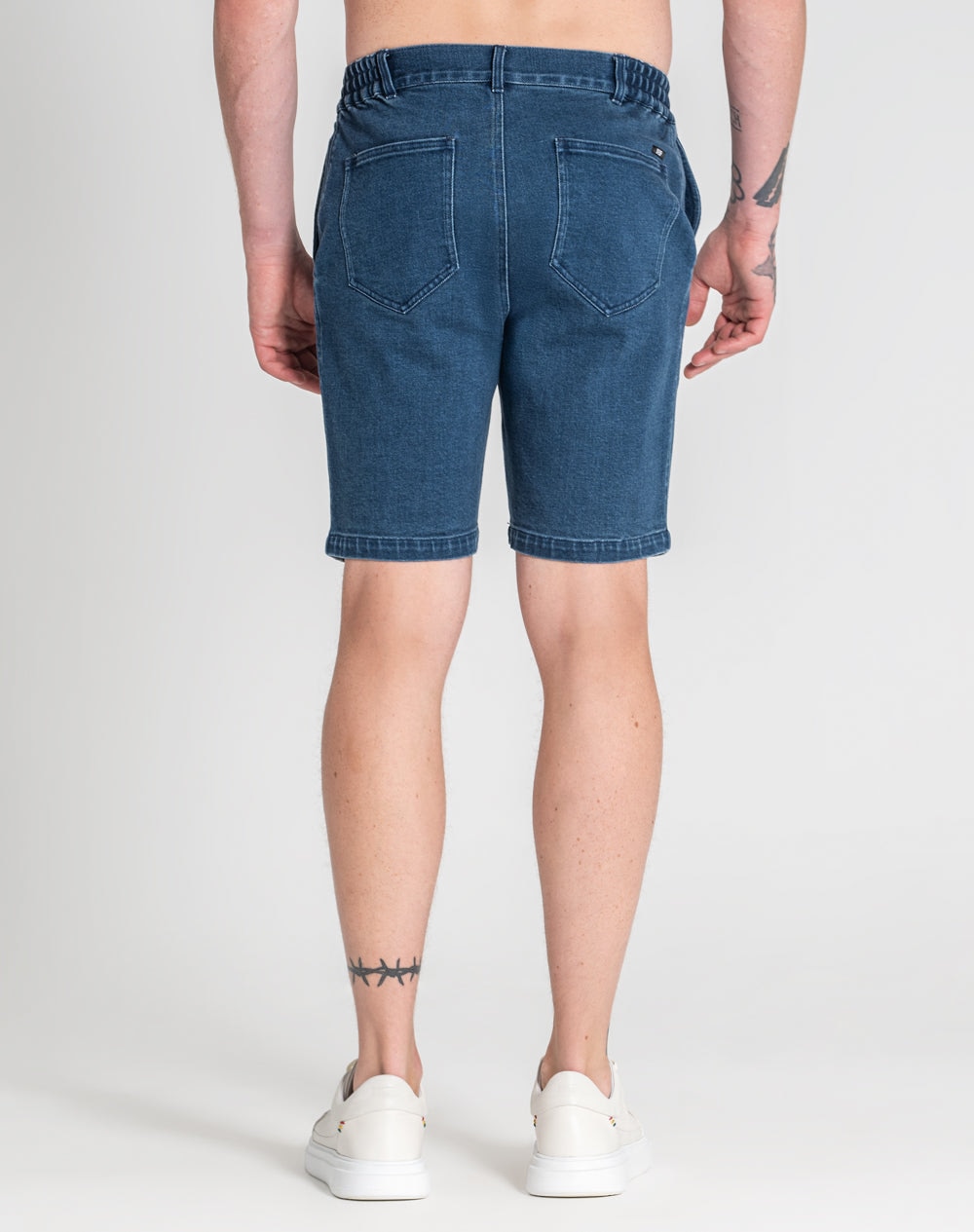 Calção Naor regular fit em denim Azul-marinho-4