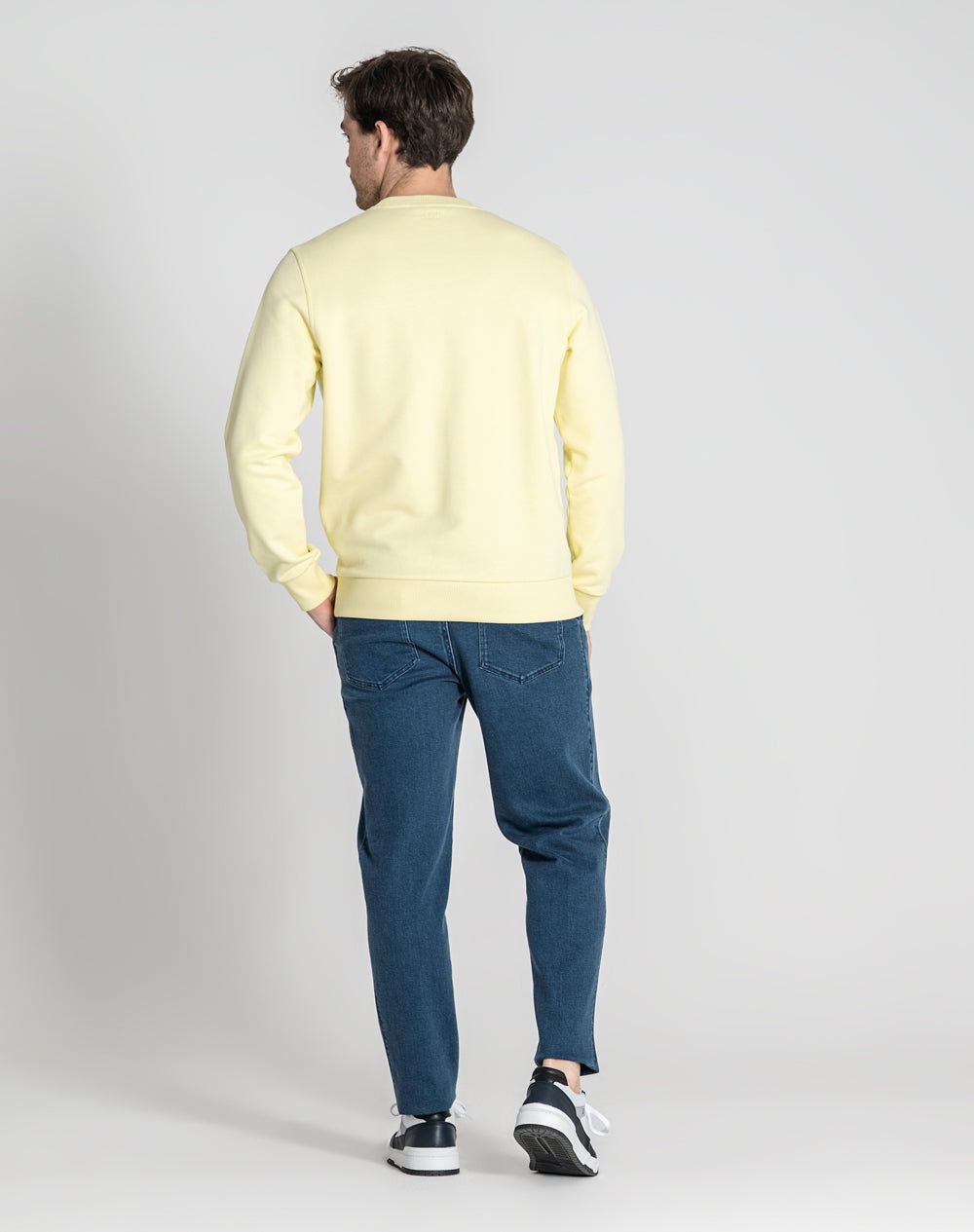 Sweat básica Napoleão 100% algodão orgânico Amarelo-4