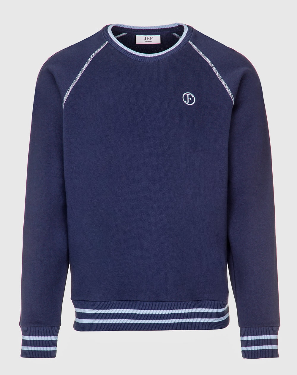 Sweat manga raglan Nazário 100% algodão orgânico Azul-marinho-1