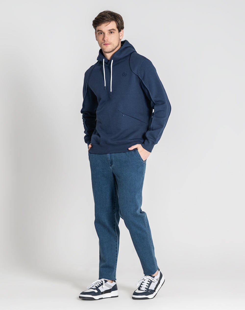Hoodie Norman 100% algodão orgânico Azul-marinho-6