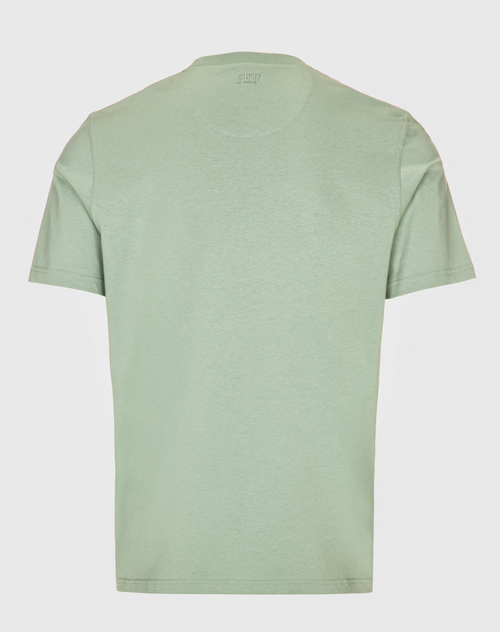 T-shirt de decote redondo Nicolas em algodão orgânico Verde Água-3
