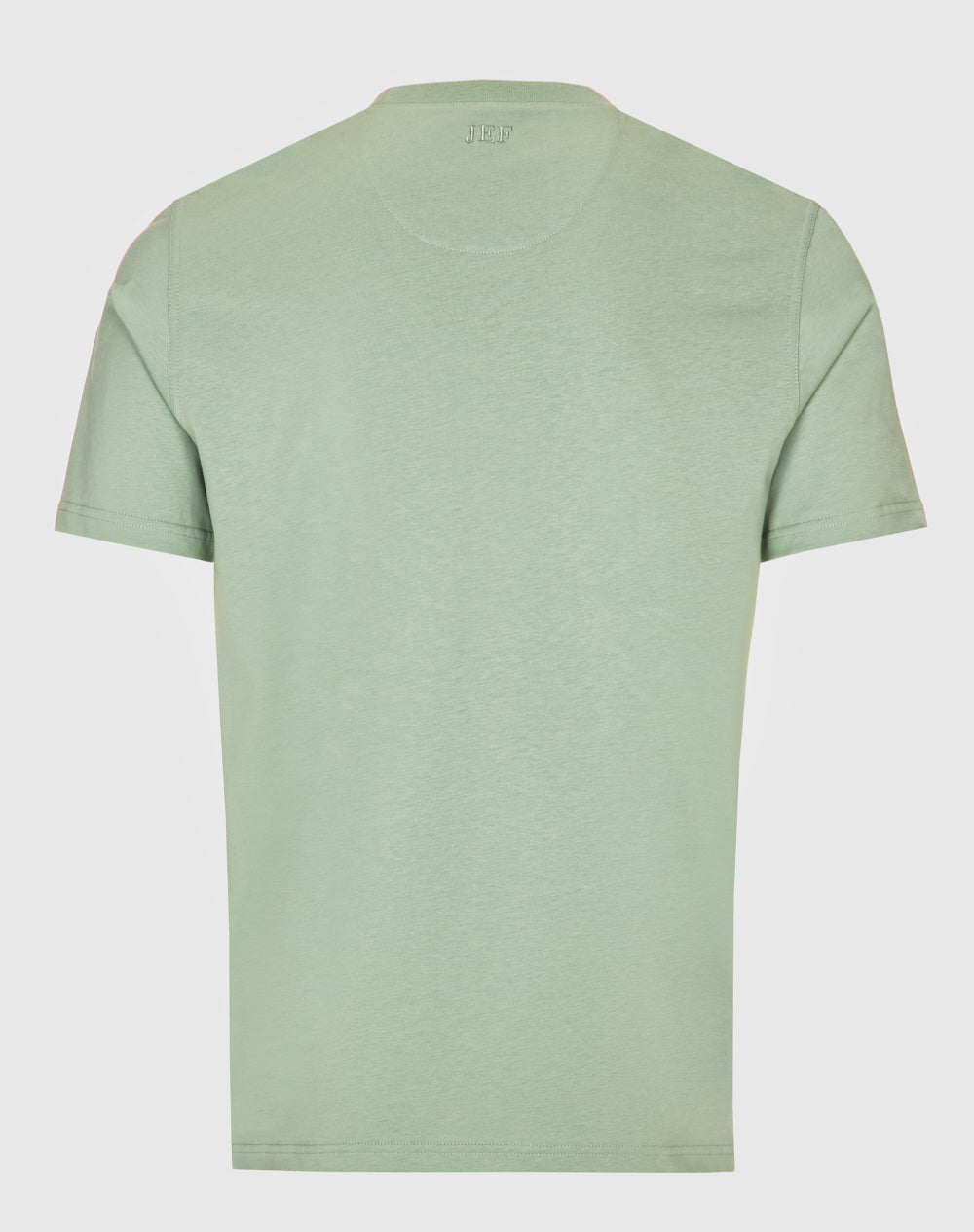 T-shirt de decote em V Nilton em algodão orgânico Verde Água-3