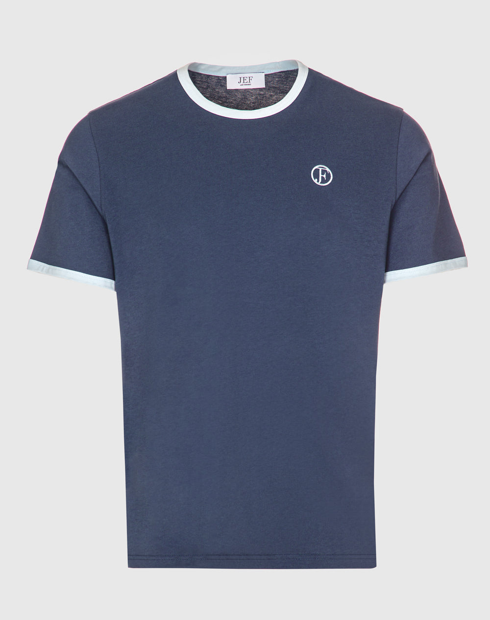 Imagem 0 de T-shirt Nathan em algodão orgânico com gola e punhos em contraste