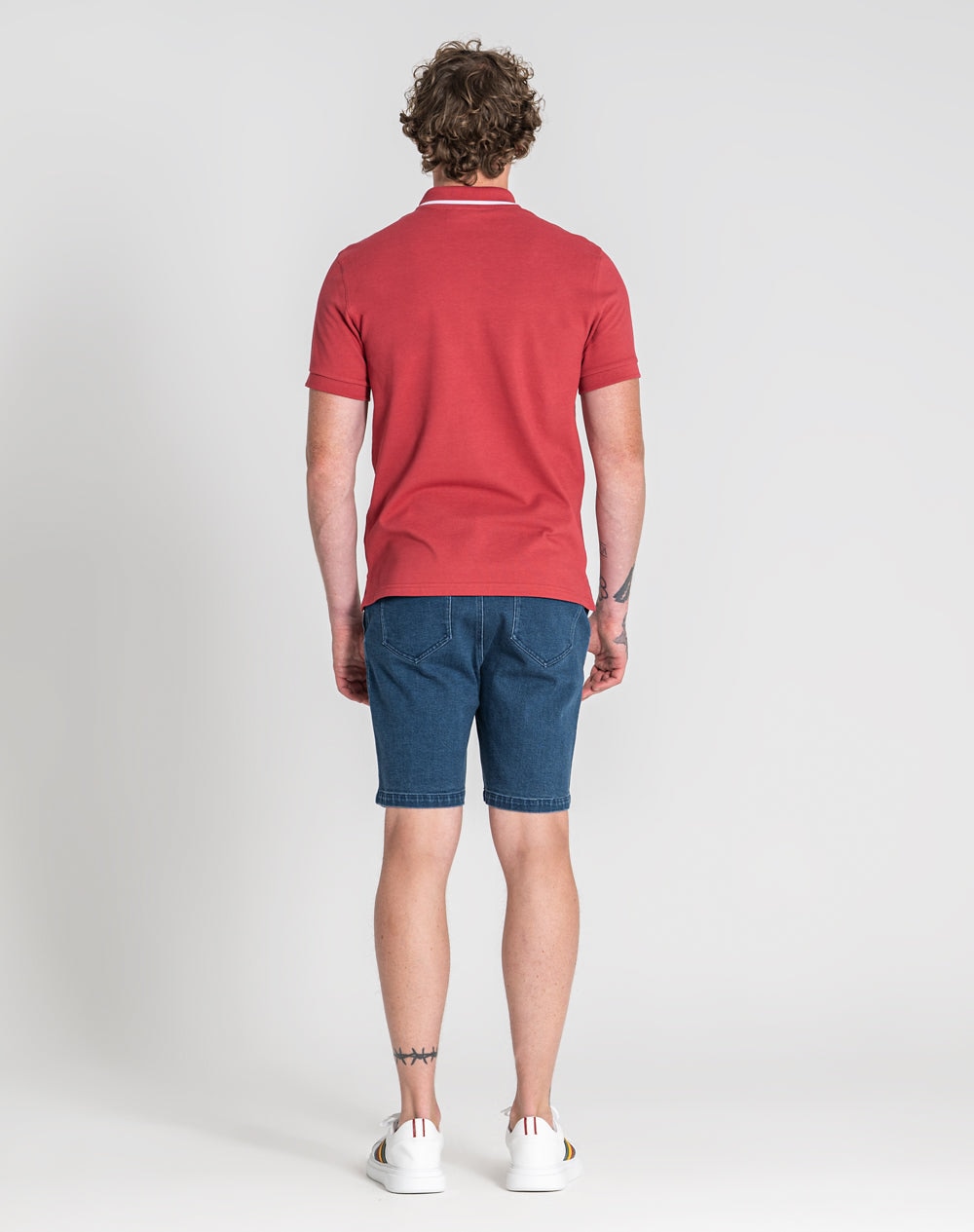 Polo Neji 100% algodão Vermelho-4