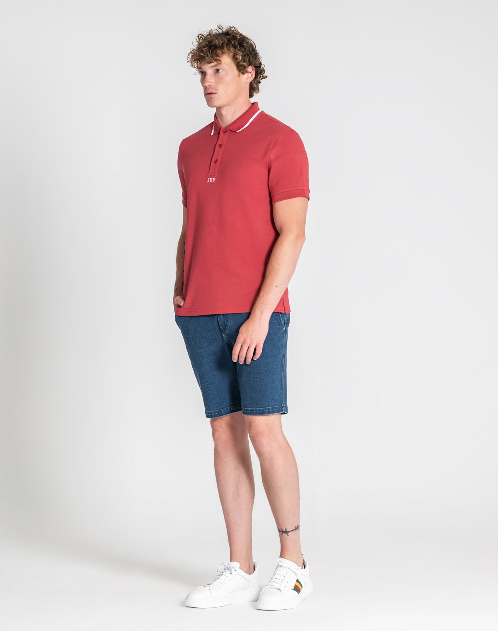 Polo Neji 100% algodão Vermelho-6