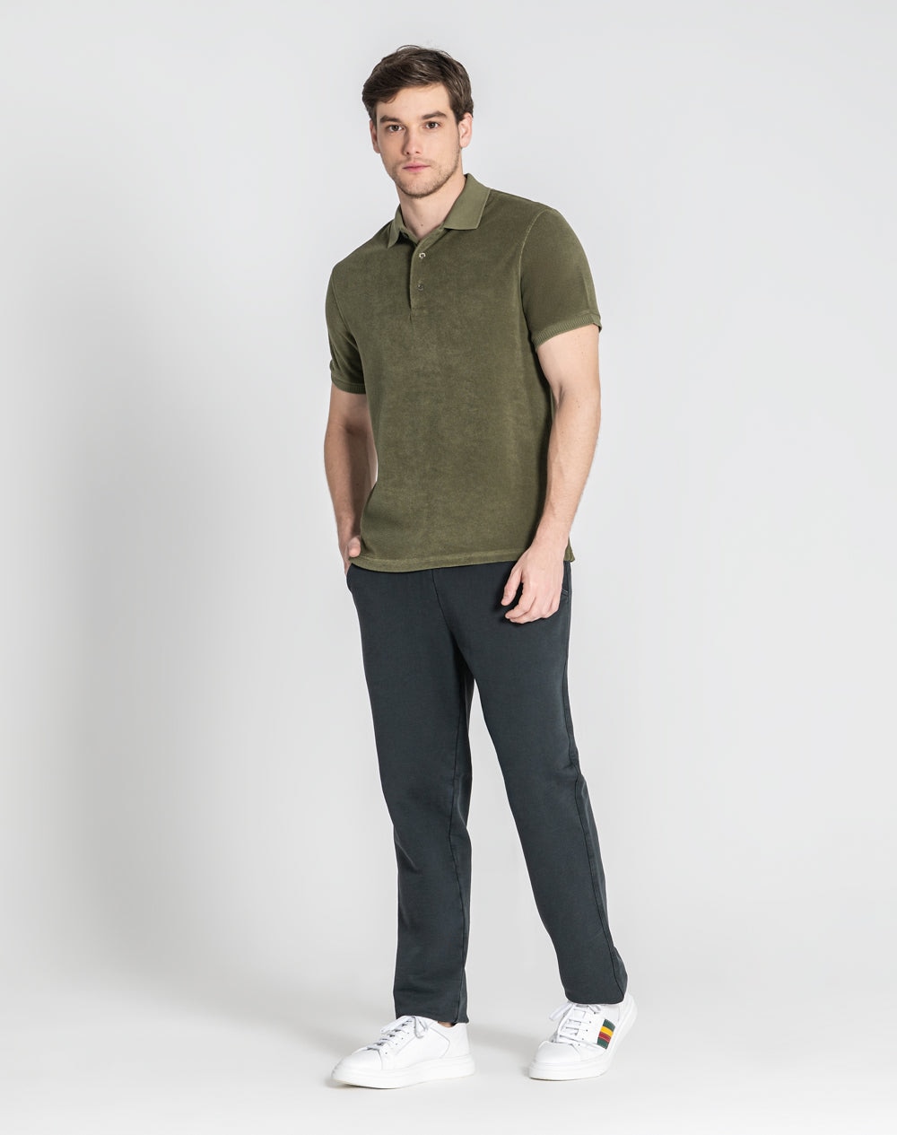 Polo em peluche Nilo Verde-militar-6