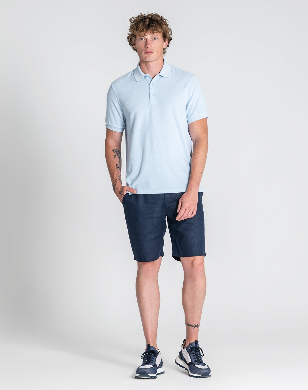 Polo em peluche Nilo Azul-claro-2