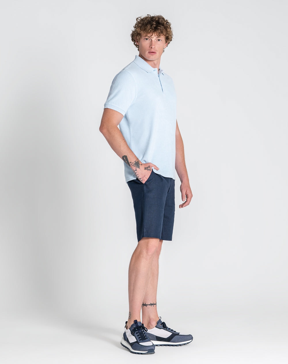 Polo em peluche Nilo Azul-claro-5