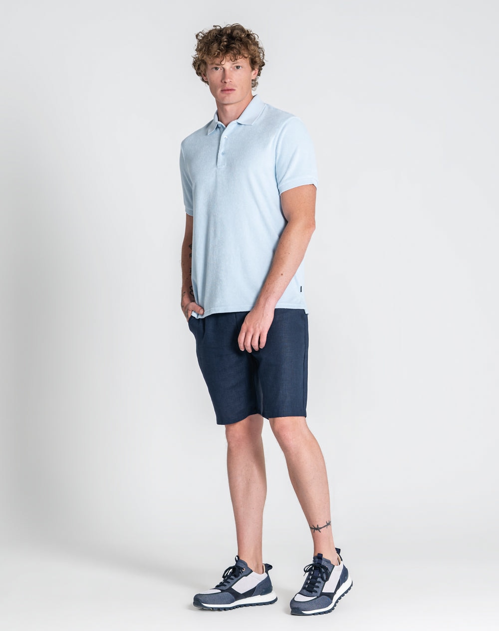 Polo em peluche Nilo Azul-claro-6