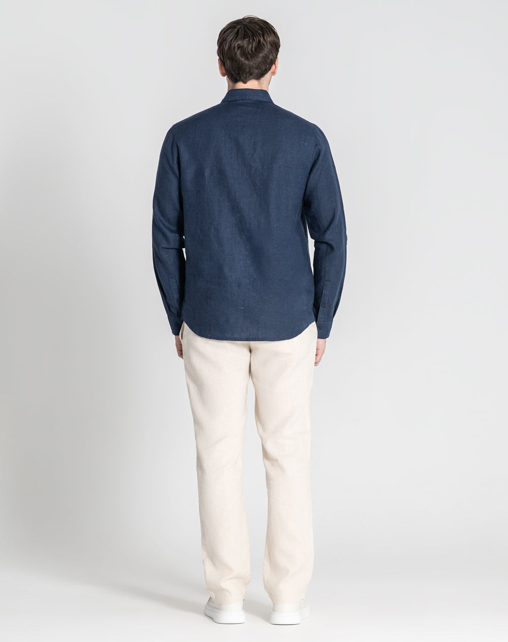 Camisa Nerik 100% linho Azul-marinho-4