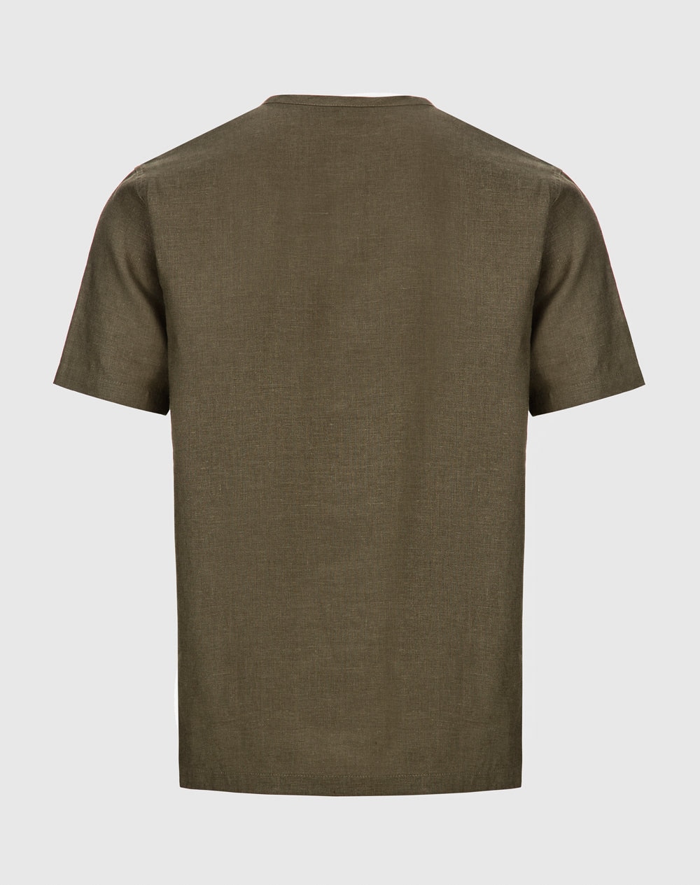 T-shirt Nuriel 100% linho Verde-militar-3