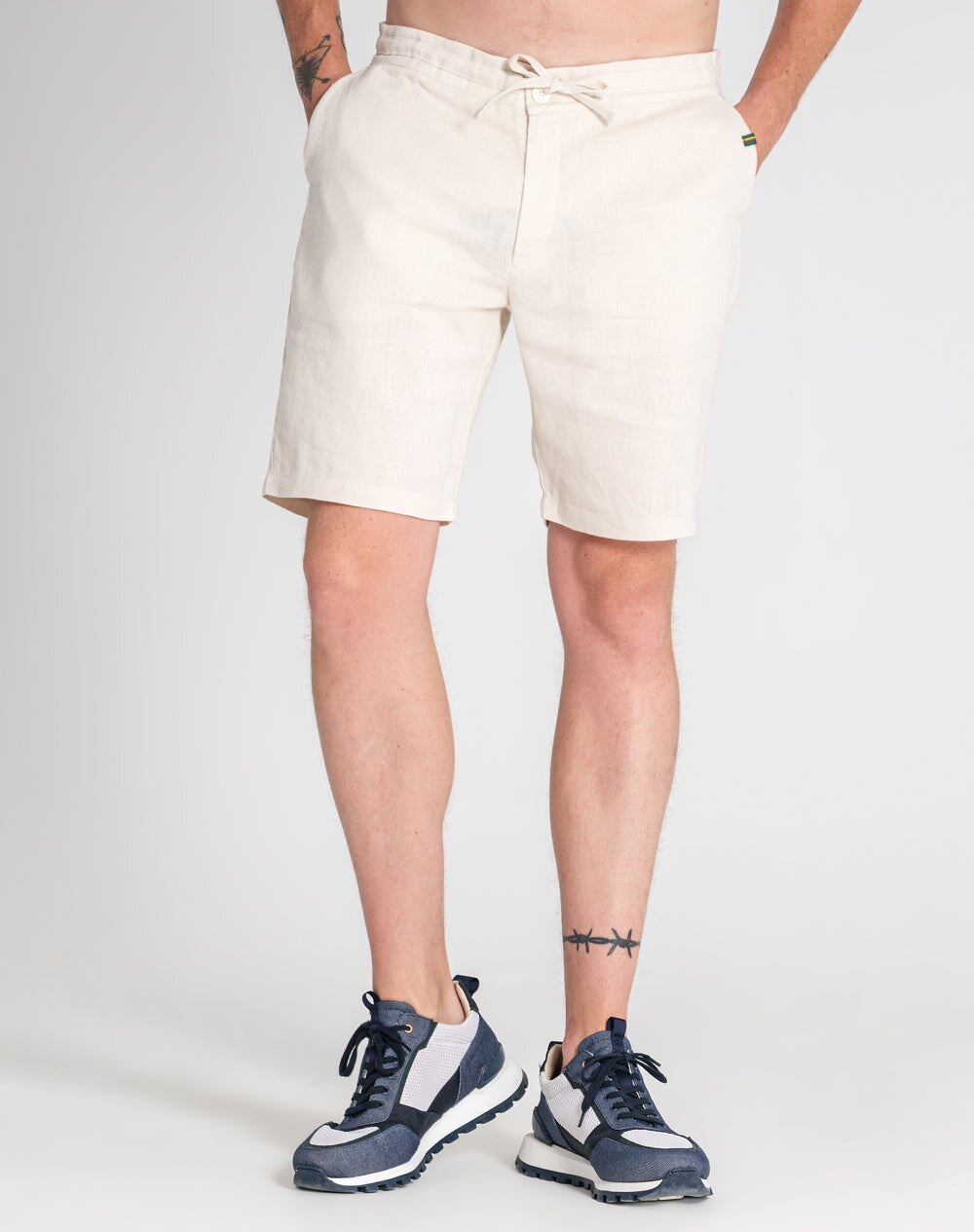 Calção Nixon 100% linho Bege-2