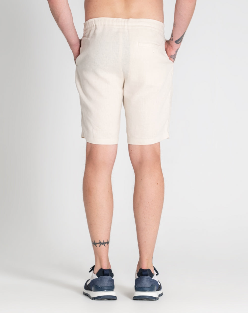 Calção Nixon 100% linho Bege-4