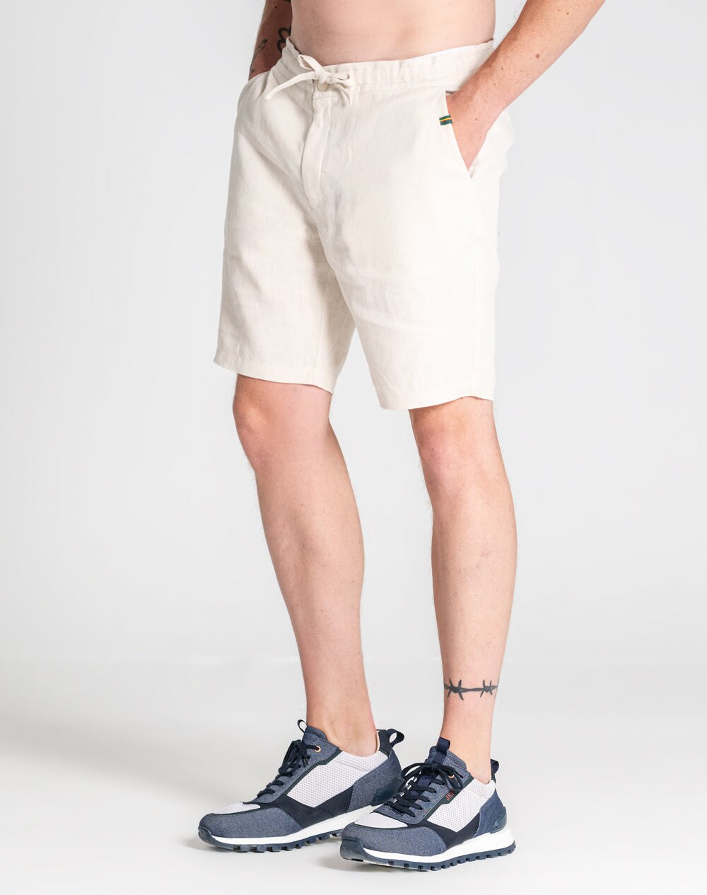 Calção Nixon 100% linho Bege-6