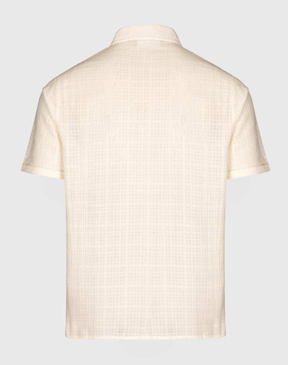 Camisa Nabal em tecido texturizado Branco-2