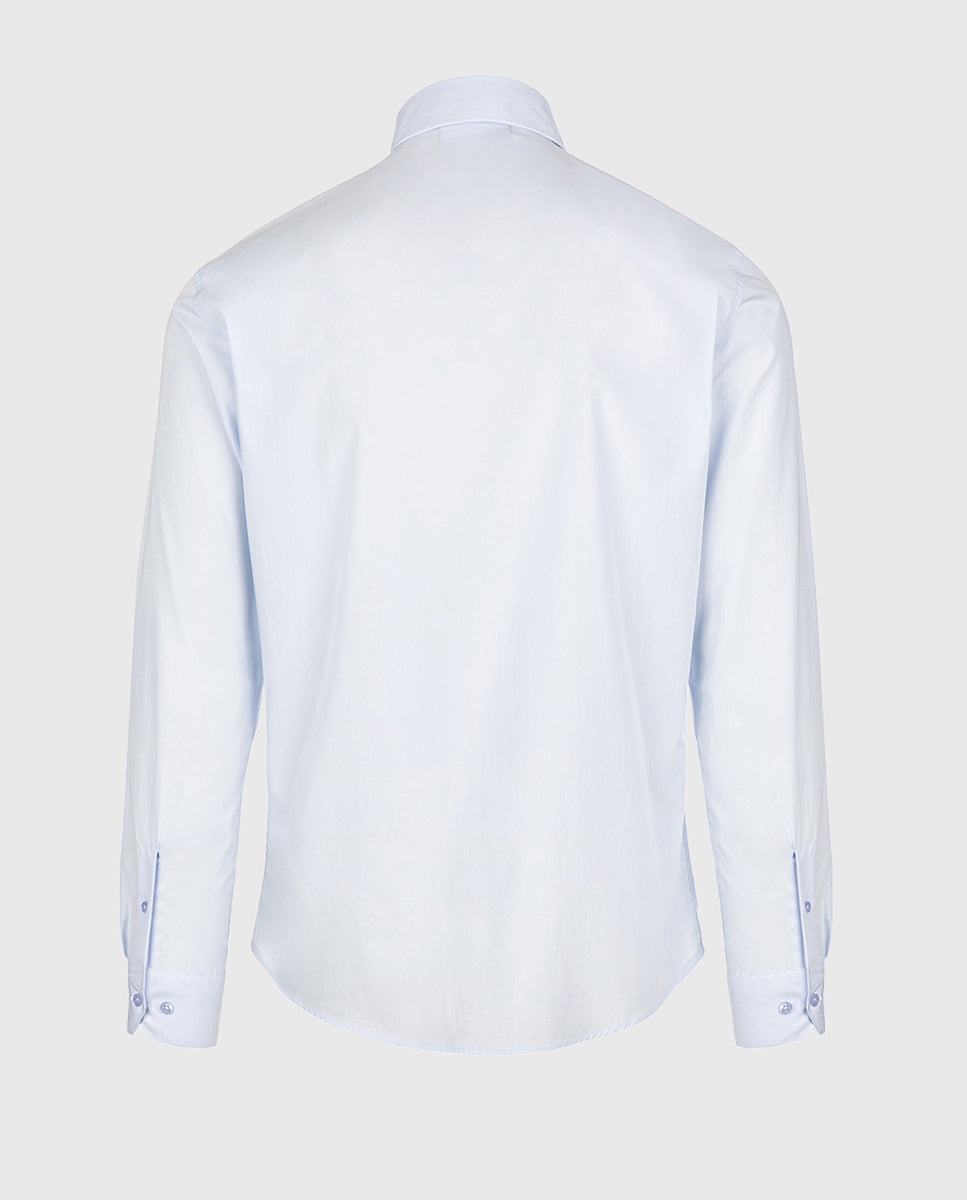 Camisa Narciso regular fit em algodão orgânico Azul-claro-3