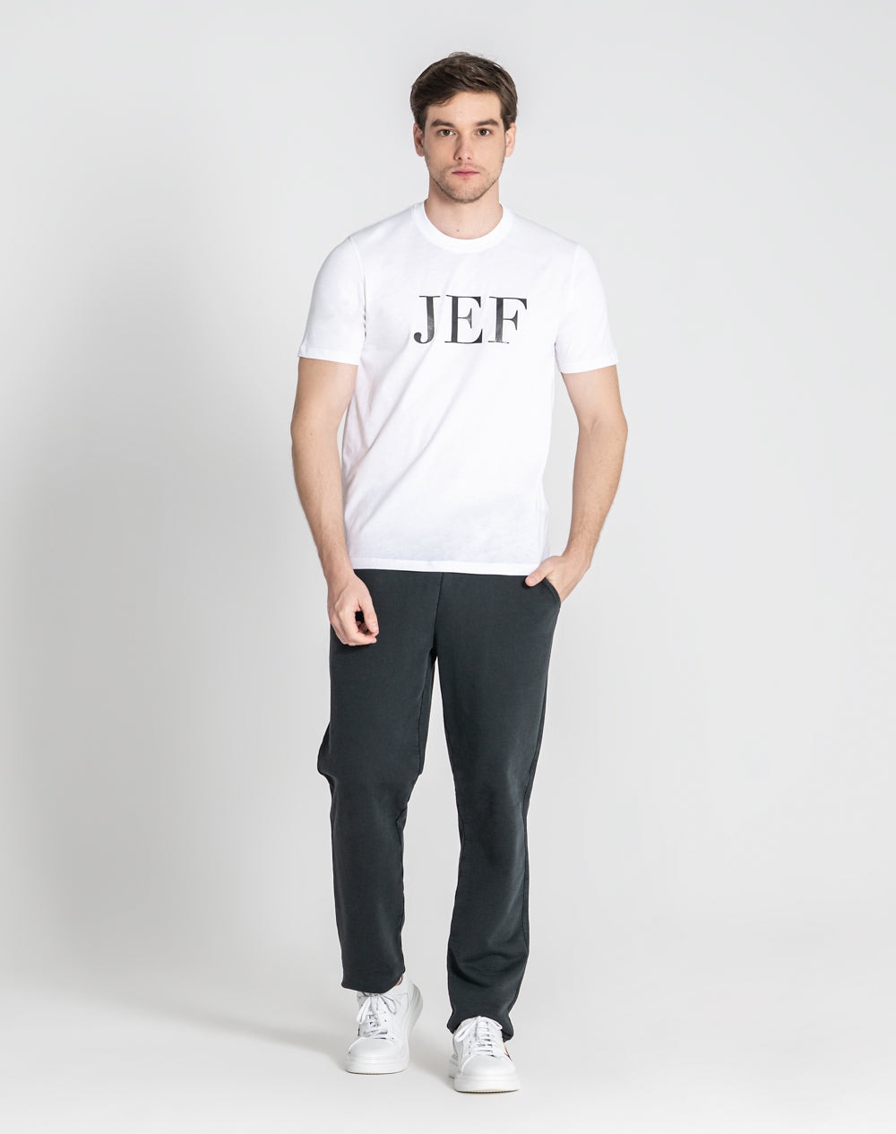 T-shirt JEF 100% algodão orgânico Branco-2