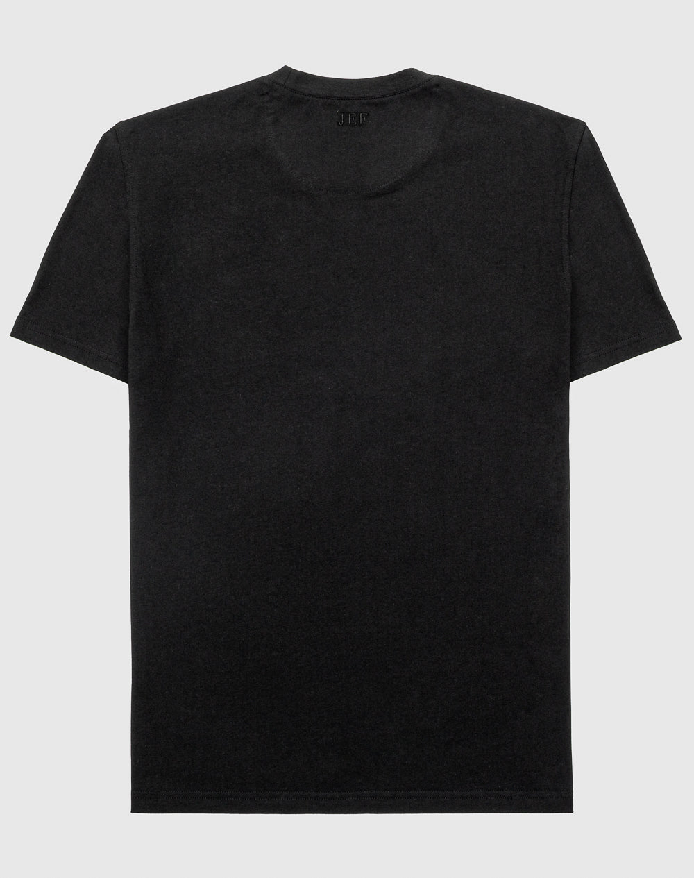 T-shirt de decote redondo em algodão orgânico Preto-3