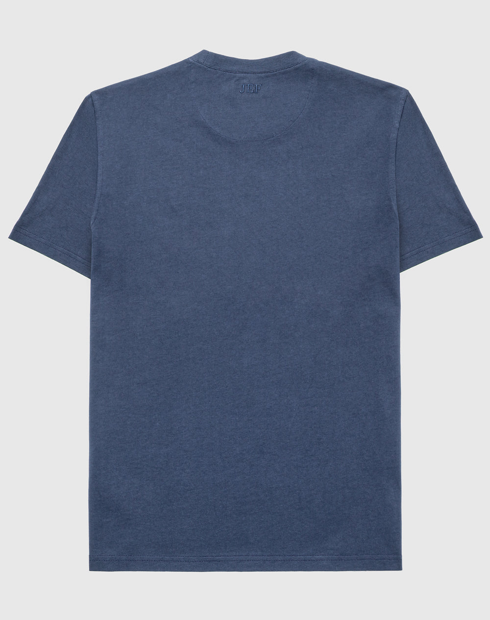 T-shirt de decote em V em algodão orgânico Azul-marinho-3