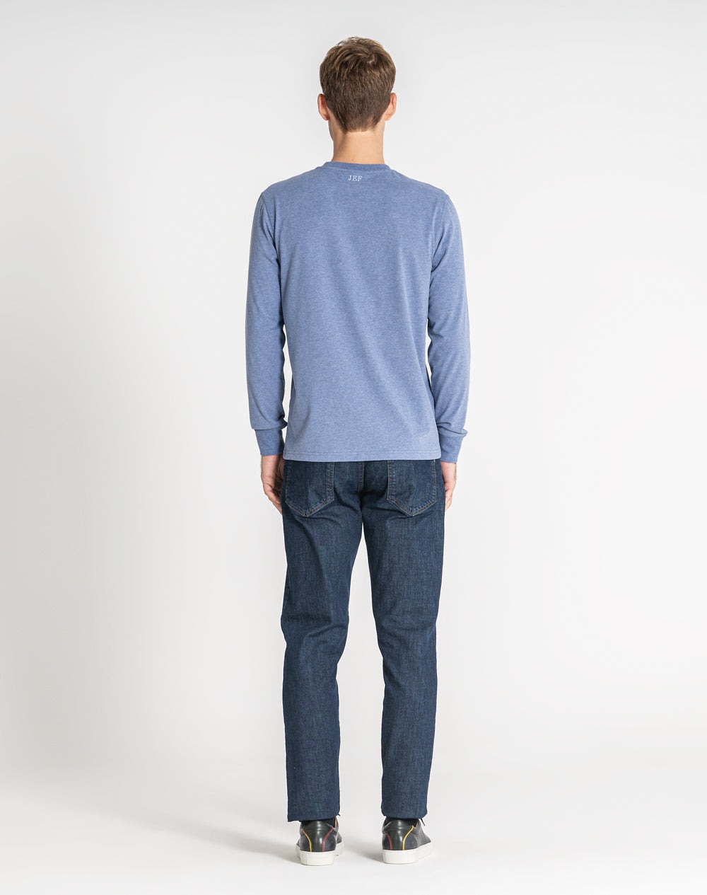 Camisola básica de fibras recicláveis Azul-claro-4