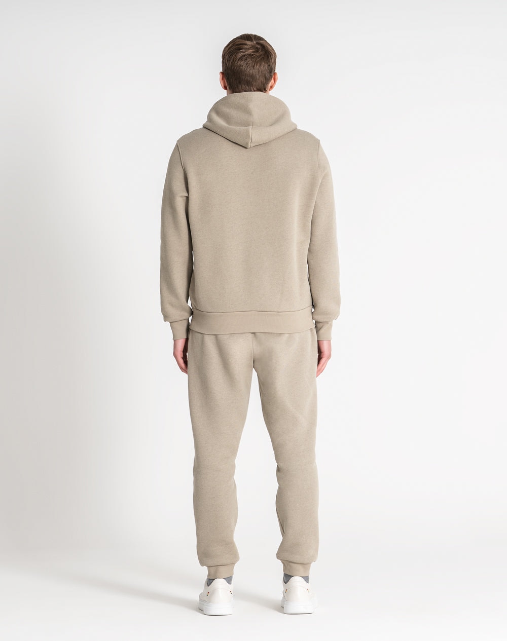 Hoodie de fato de treino com mistura de caxemira Bege-4