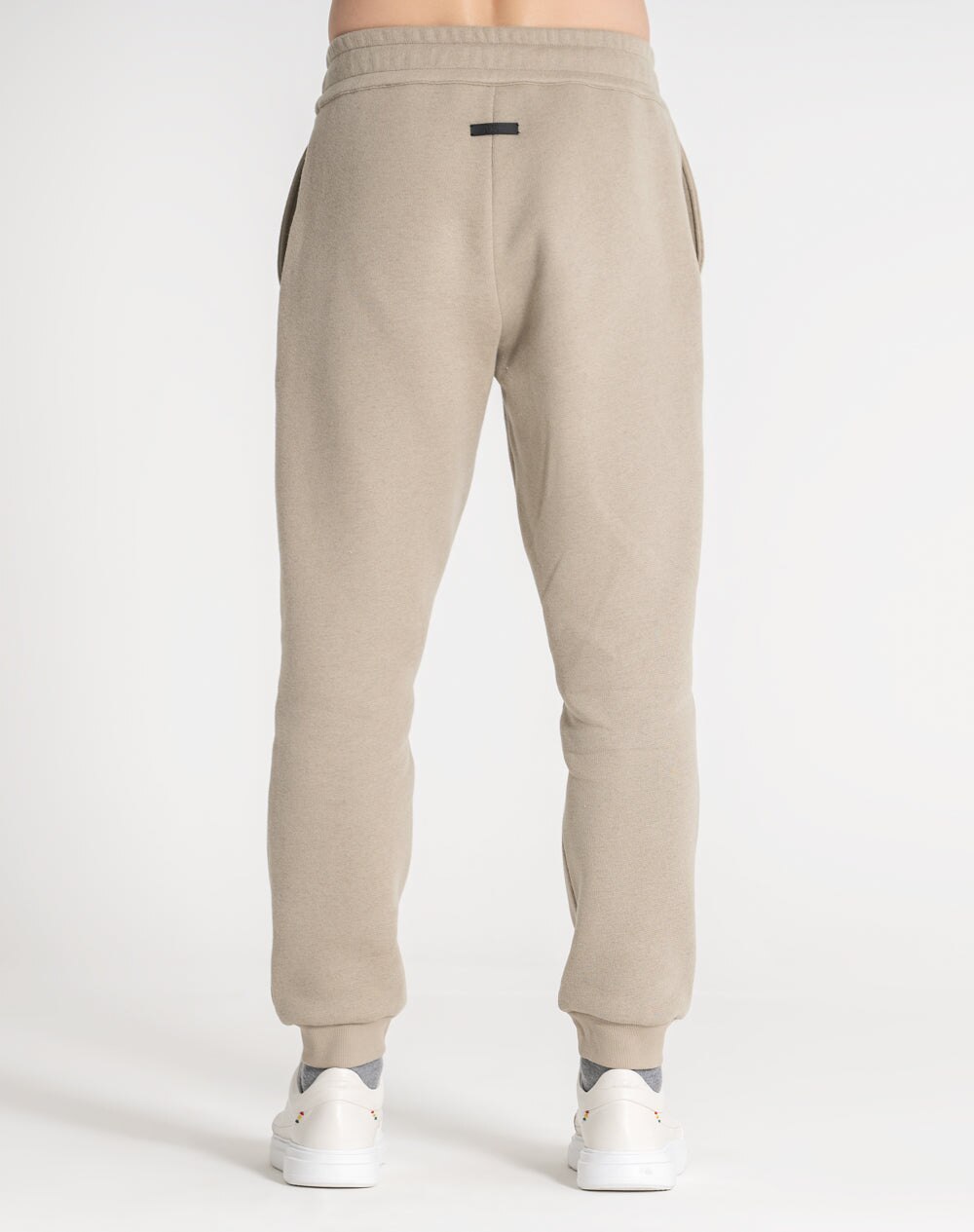Calça de fato de treino com mistura de caxemira Bege-4