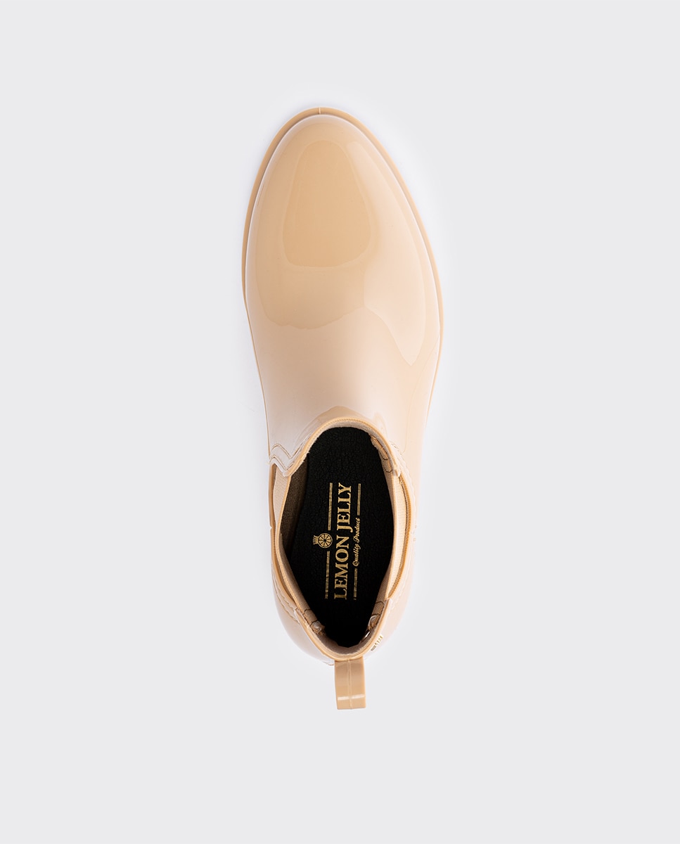 Botins Chelsea de Mulher Vegan COMFY 44 em Bege Bege-3