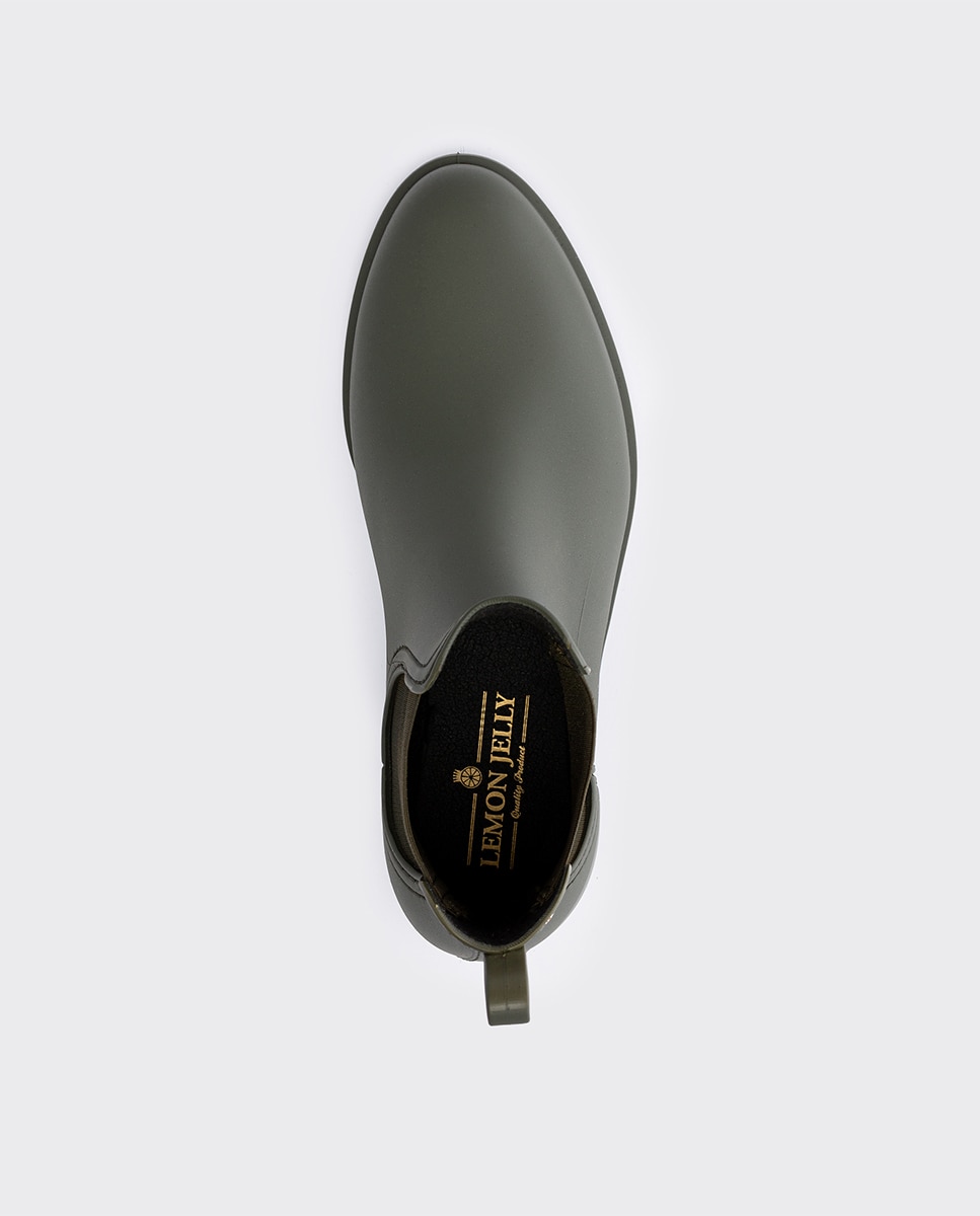 Botins Chelsea de Mulher Vegan SPLASH 19 em Verde Mate Verde-3
