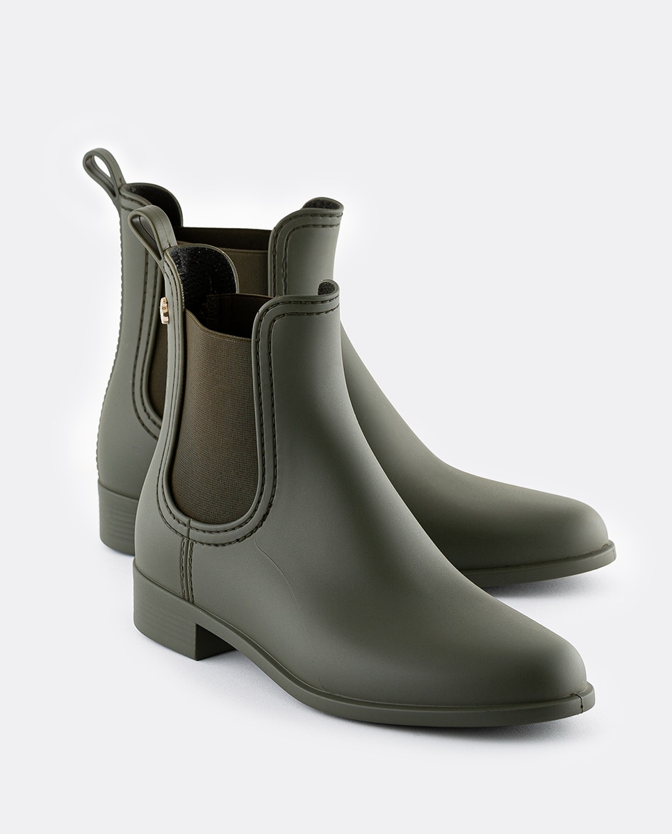 Botins Chelsea de Mulher Vegan SPLASH 19 em Verde Mate Verde-4