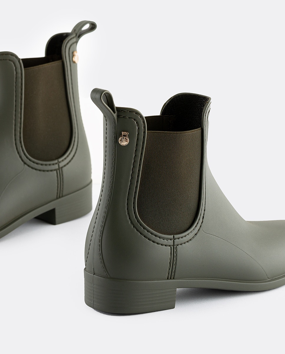 Botins Chelsea de Mulher Vegan SPLASH 19 em Verde Mate Verde-5