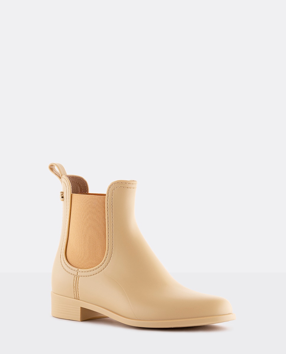 Botins Chelsea de Mulher Vegan SPLASH 21 em Bege Mate Bege-2