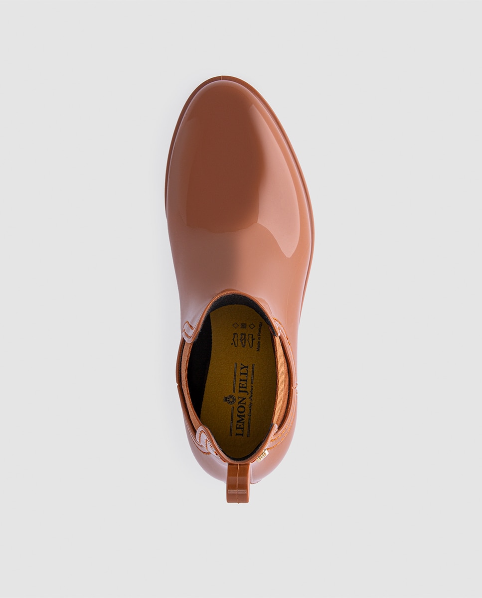 Botins de Borracha Castanhos Femininos de Chuva Lemon Jelly COMFY 48 Castanho-escuro-3
