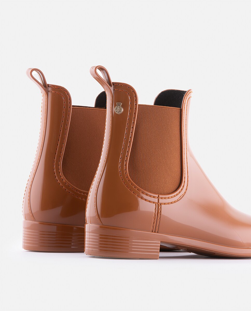 Botins de Borracha Castanhos Femininos de Chuva Lemon Jelly COMFY 48 Castanho-escuro-4