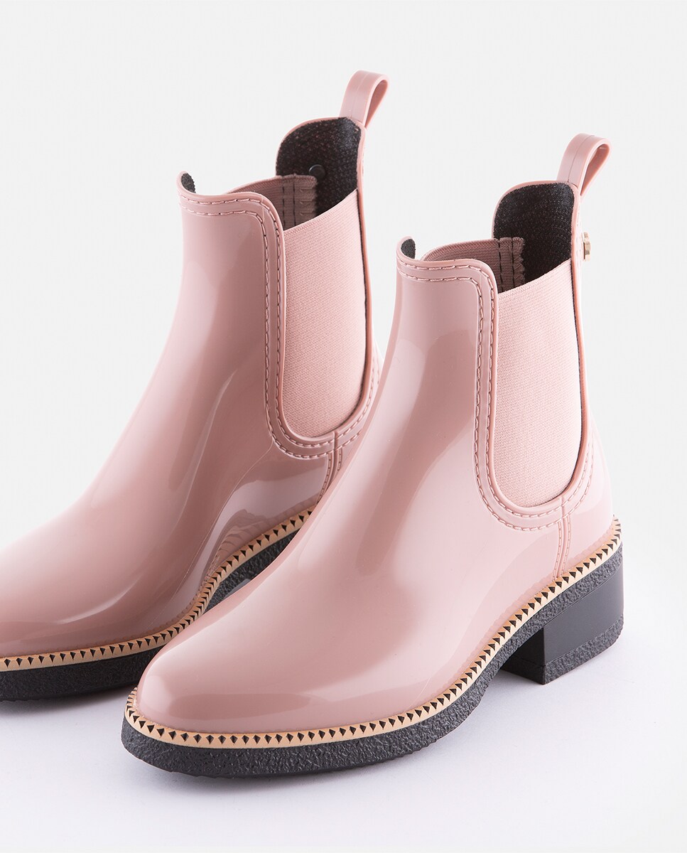 Botins de Mulher Vegan com Salto AVA 19 em Rosa Rosa-4