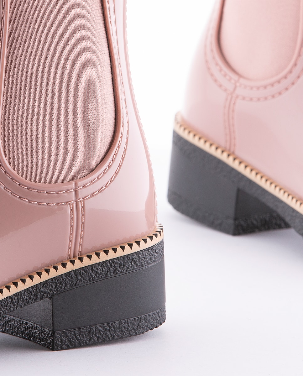 Botins de Mulher Vegan com Salto AVA 19 em Rosa Rosa-6