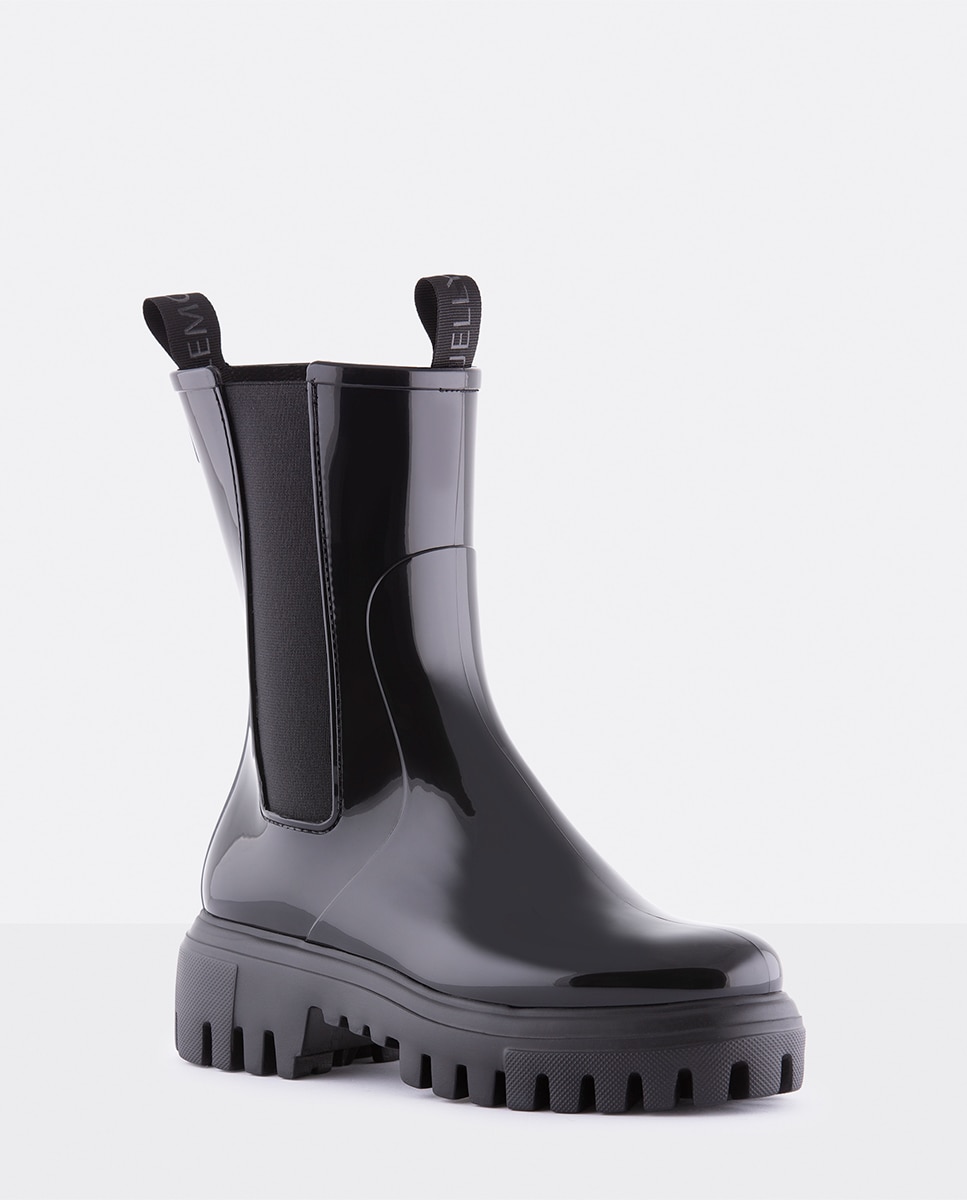 Botas de Cano Médio Vegan CITY em Preto Preto-2