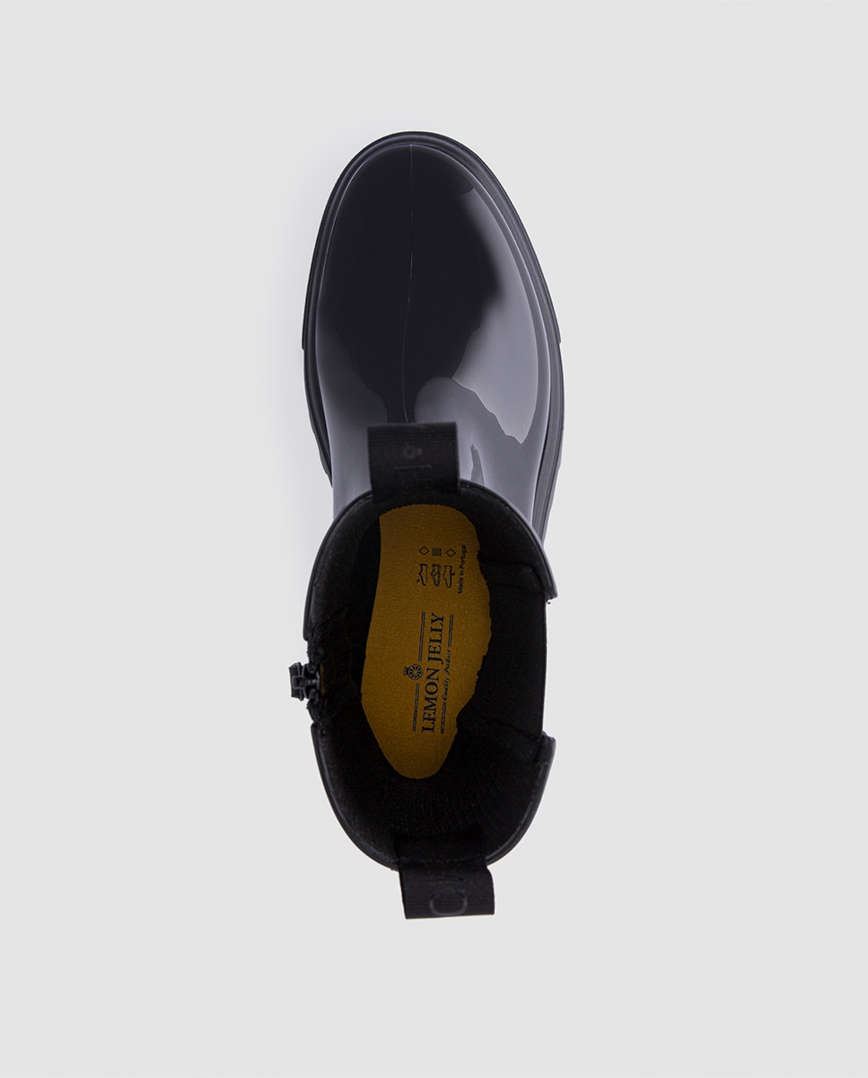 Botas de Cano Médio Vegan CITY em Preto Preto-3