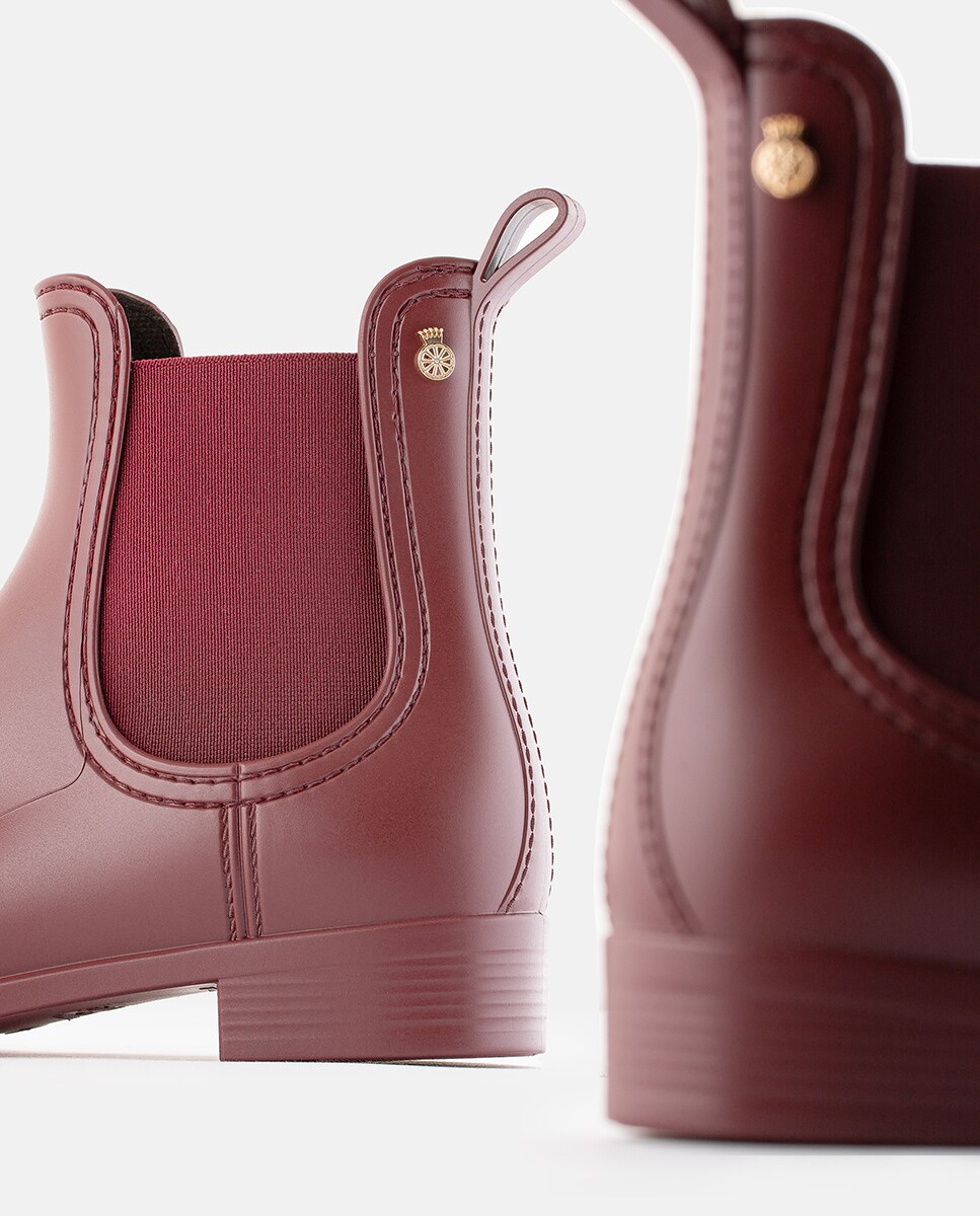 Botas Chelsea Bordeaux Mate Femininos de Chuva Lemon Jelly Splash 26 Bordeaux-4
