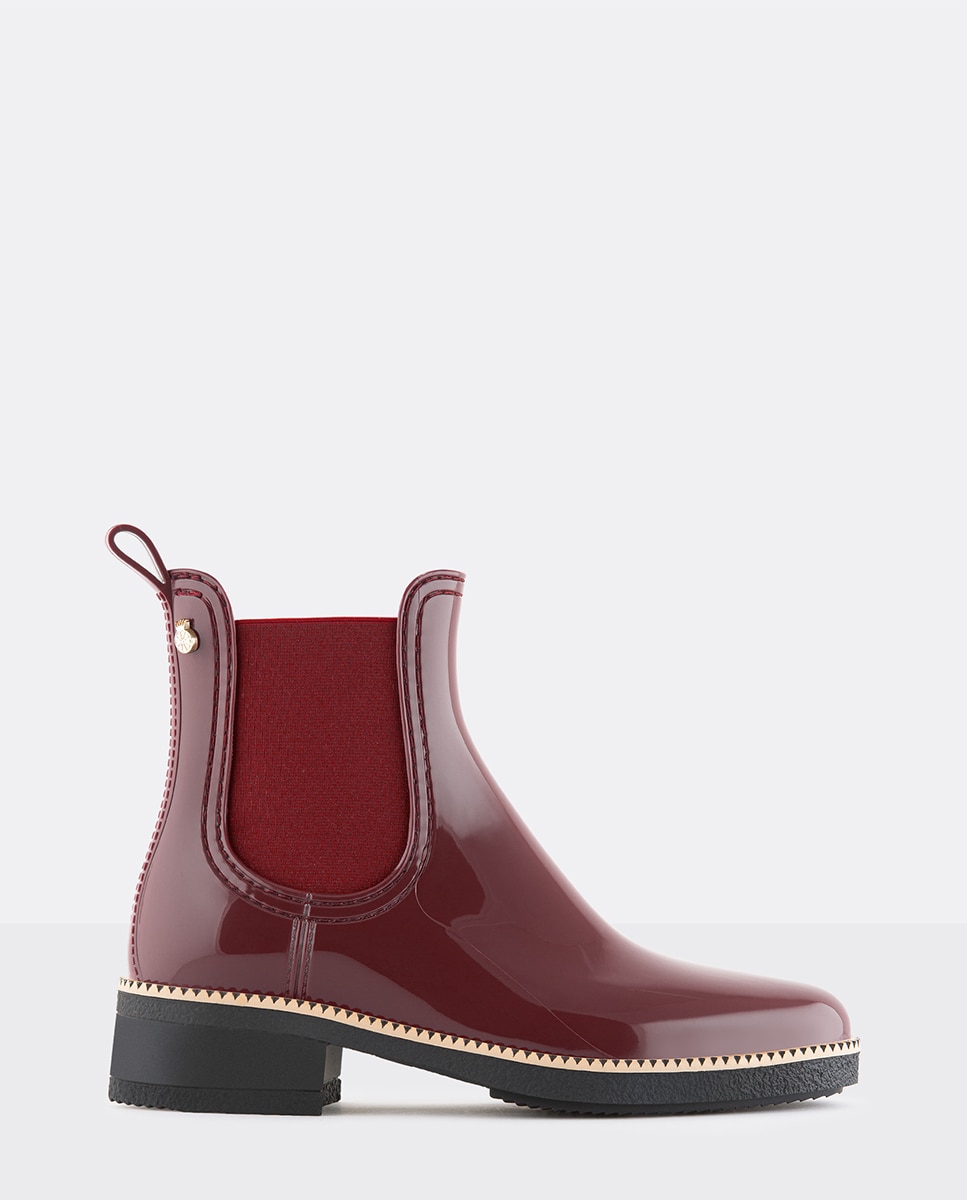 Imagem 0 de Botins Vegan com Salto AVA 22 em Vermelho