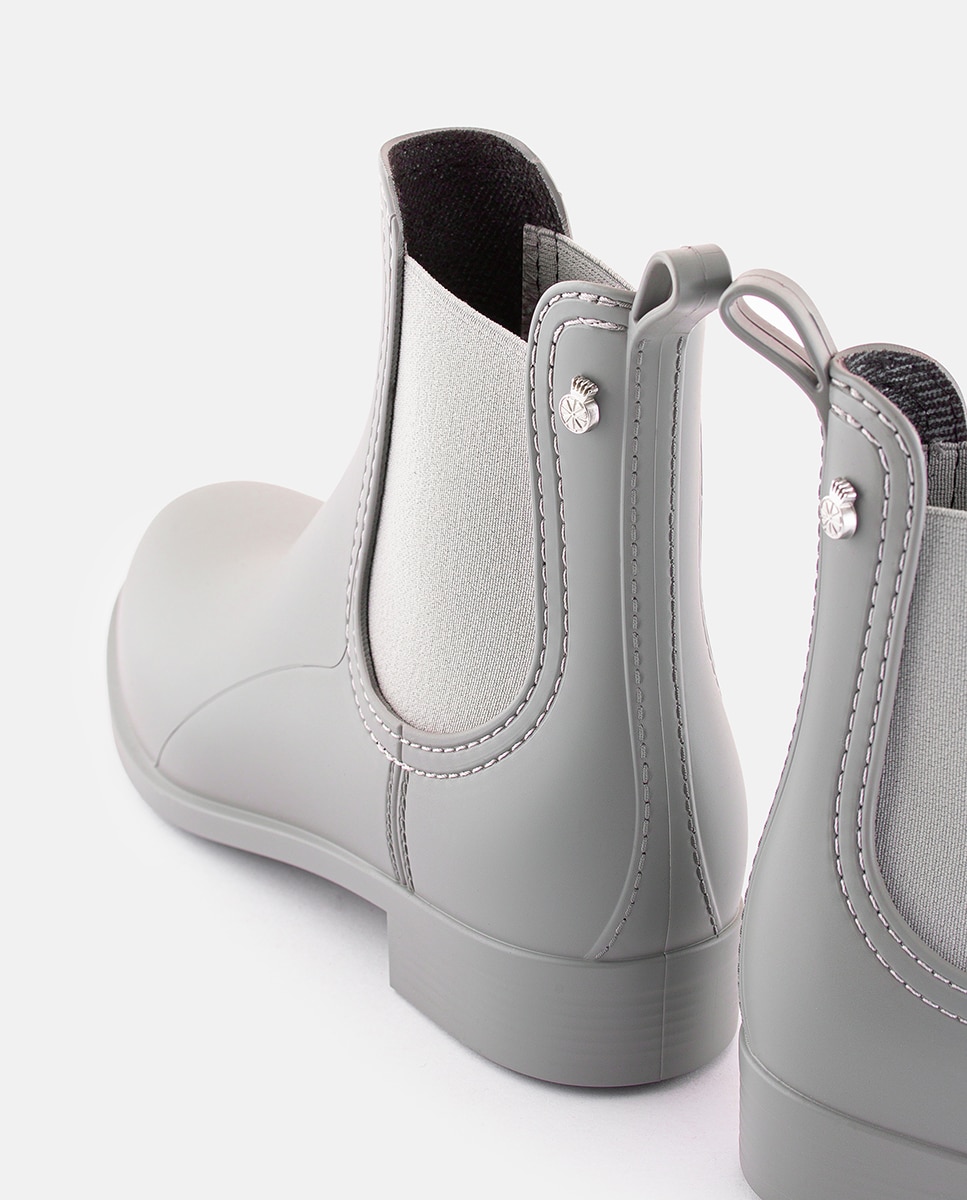 Botas Chelsea Cinzentas Mate Femininos de Chuva Lemon Jelly Splash 27 Cinzento-claro-4