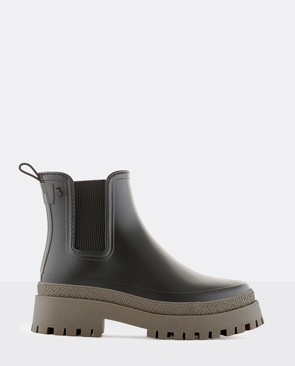 Imagem 0 de Botas de Inverno pretas e verdes mate com cano curto chunky de senhora Lemon Jelly Everly 03