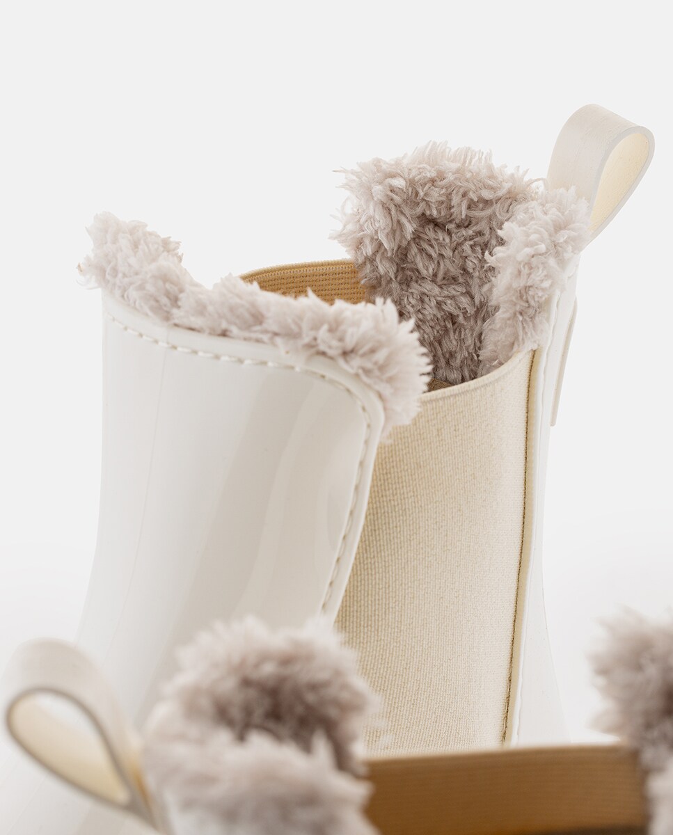 Botins de Inverno brancos com pelo interior para mulher Lemon Jelly Colden 03 Branco-4