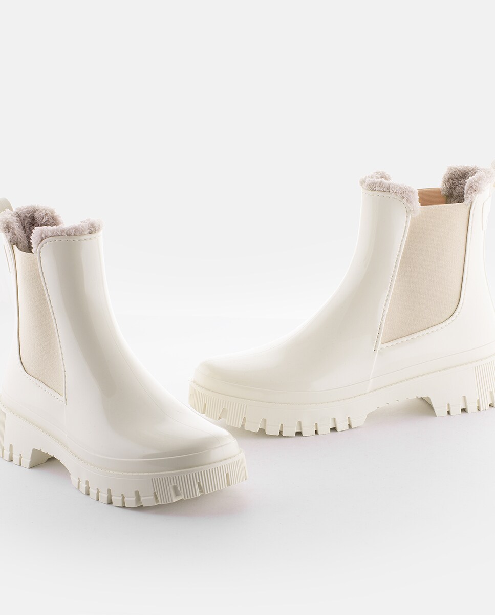 Botins de Inverno brancos com pelo interior para mulher Lemon Jelly Colden 03 Branco-3