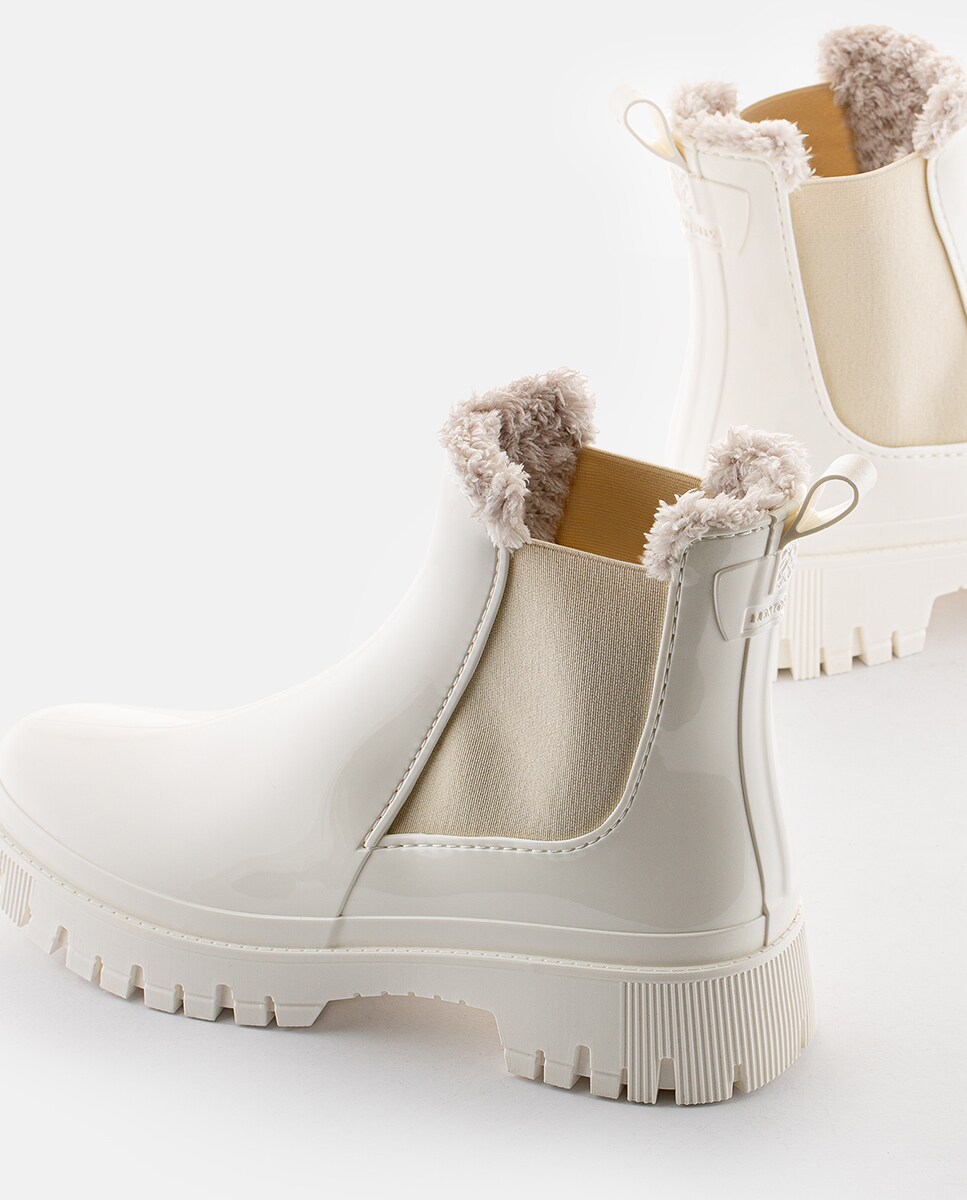 Botins de Inverno brancos com pelo interior para mulher Lemon Jelly Colden 03 Branco-5