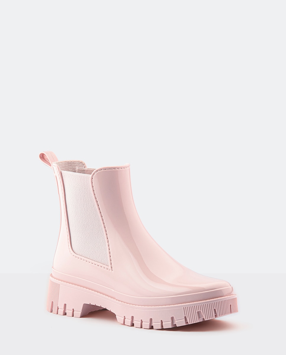 Botins Chelsea de Chuva Vegan PEACHY 10 em Rosa Rosa-2